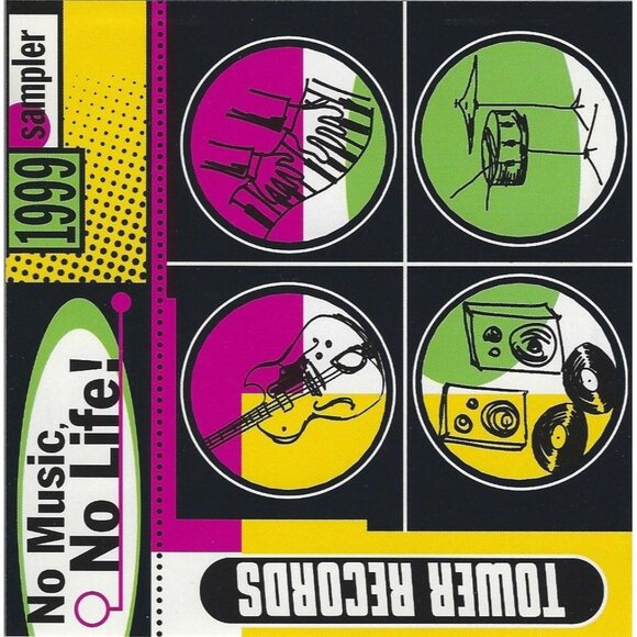 No Music No Life Tower Records 1999 Sampler Promo CD 12 Tracks Sony CSK 42300